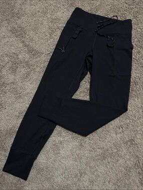 90 Degree by Reflex Interlock Frontier 7/8 Tights-S-Black-Waist Ties-Pockets-EUC